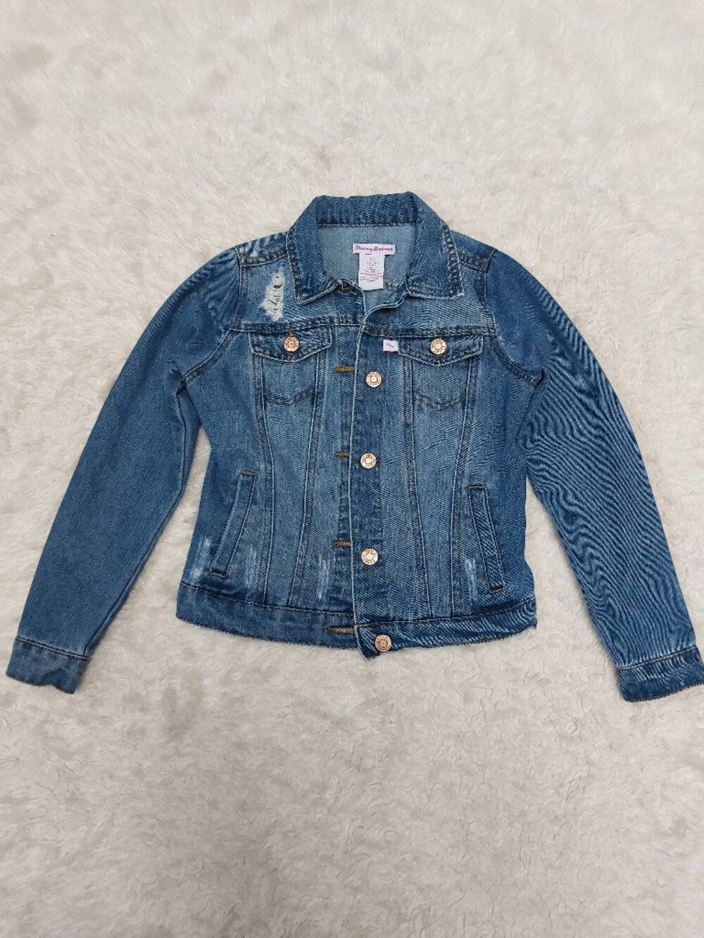 Tommy Bahama Girls' Blue Denim Jacket Size: 7